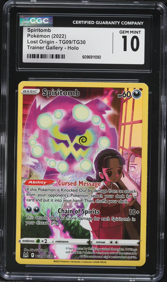 2022 Pokemon Sword & Shield Lost Origin CHR Spiritomb #TG09 CGC 10 GEM MINT