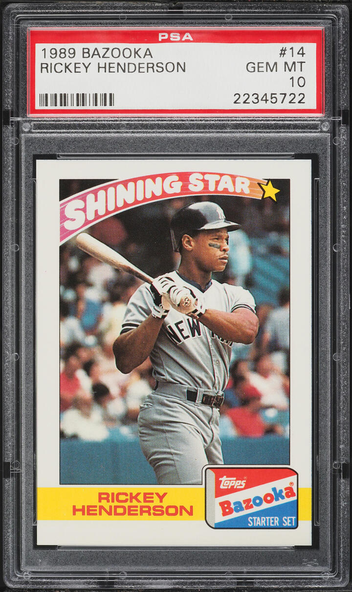 1989 Topps Bazooka Rickey Henderson #14 PSA 10 GEM MINT