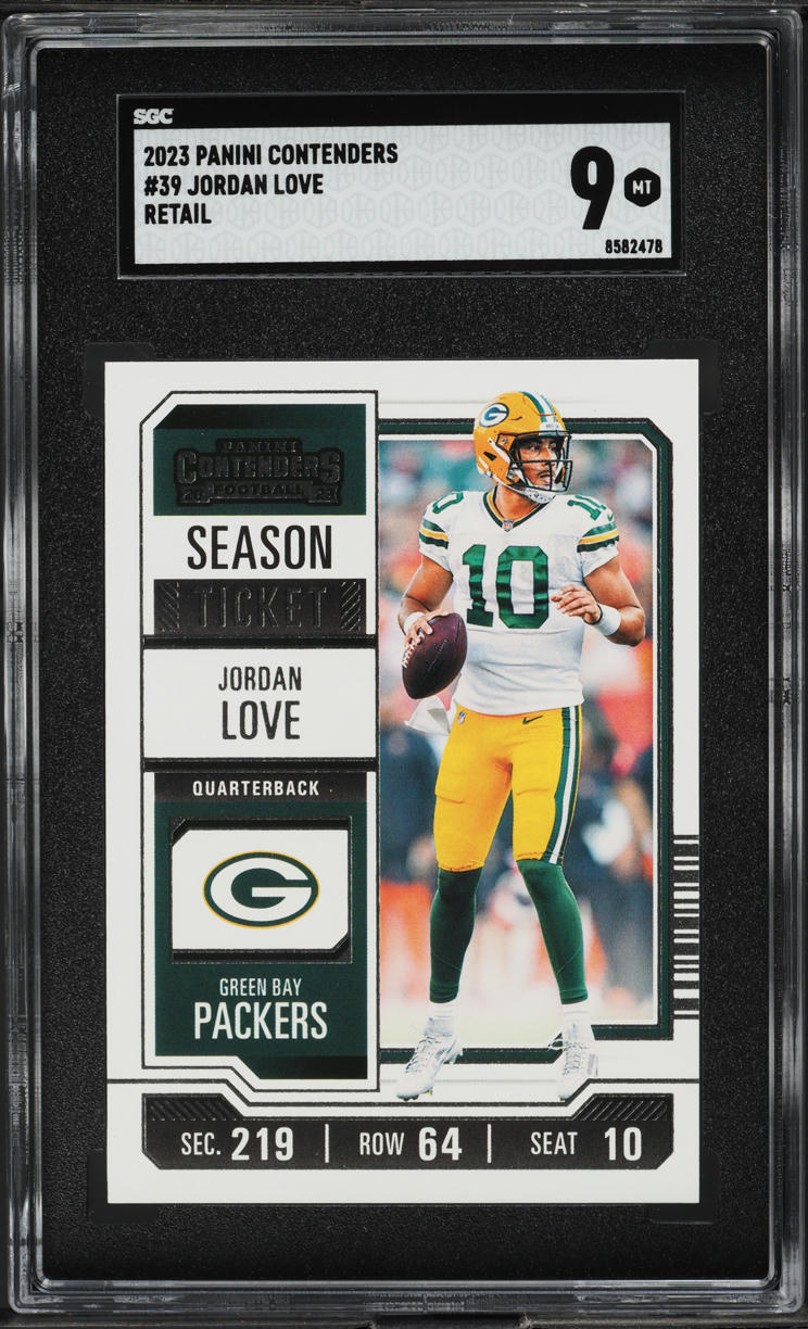 2023 Panini Contenders Retail Jordan Love #39 SGC 9 MINT