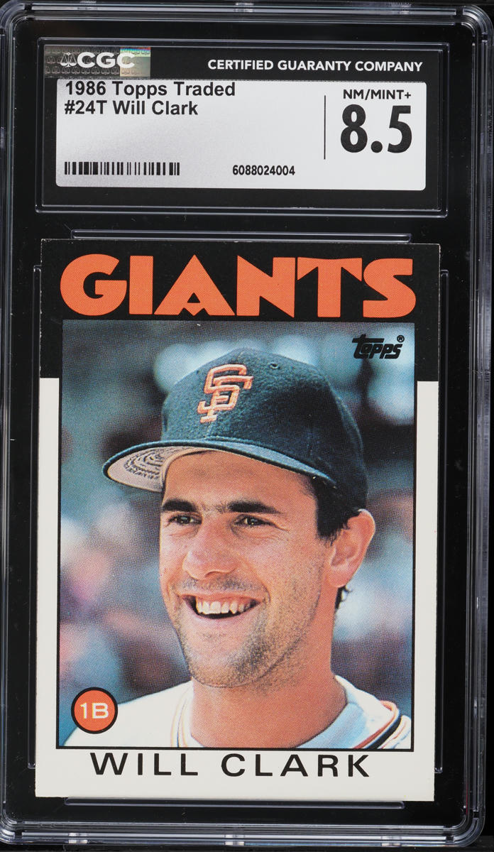 1986 Topps Traded Will Clark ROOKIE #24T CGC 8.5 NM-MT+