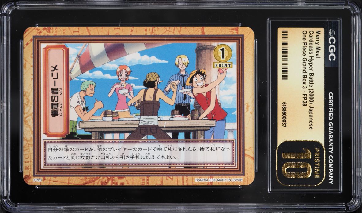 2000 One Piece Japanese Carddass Hyper Battle Grand Box 3 Merry Meal #FP28 CGC 10 PRISTINE