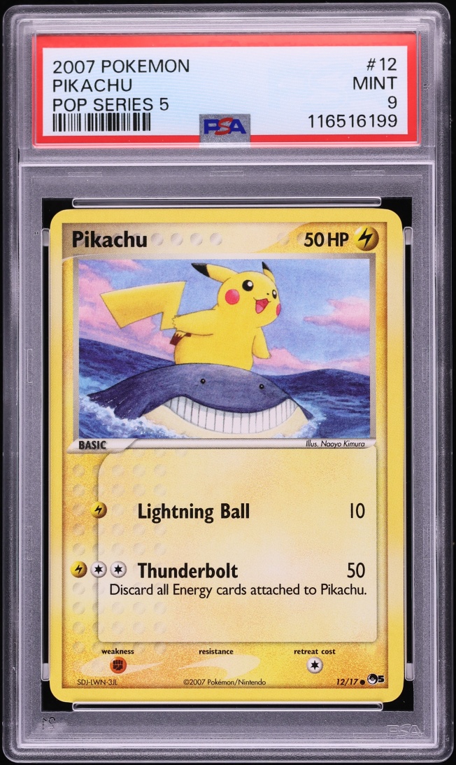 2007 Pokemon POP Series 5 Pikachu #12 PSA 9 MINT