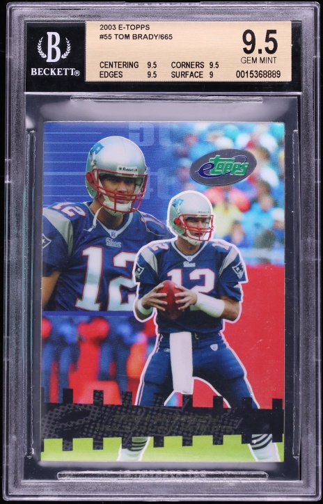 2003 e-Topps '07 E-Convention Tom Brady #55 BGS 9.5 GEM MINT
