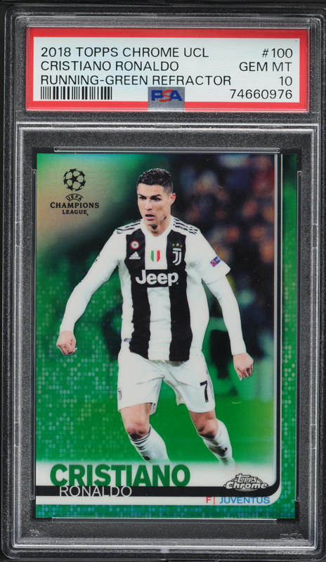 2017 Topps Chrome UEFA Green Refractor Cristiano Ronaldo /99