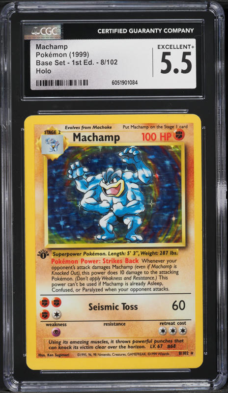 2016 Pokemon XY Evolutions Holo Machamp #59 CGC 8.5 NM-MT+ on