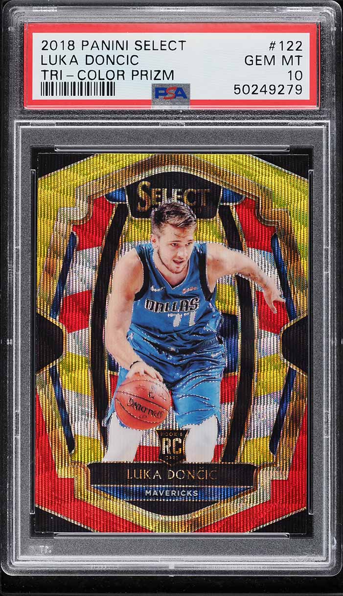 2018-19 Panini Select Scope Prizms #122 Luka Doncic RC Premier PSA