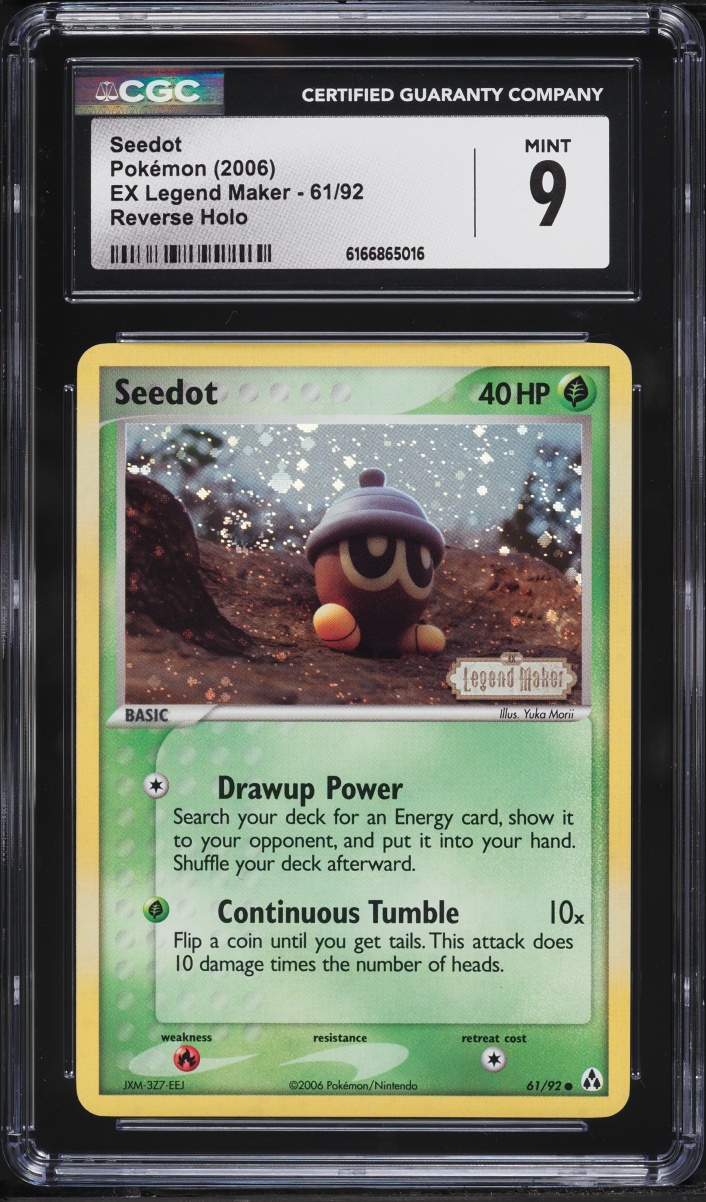2006 Pokemon EX Legend Maker Reverse Holo Seedot #61 CGC 9 MINT