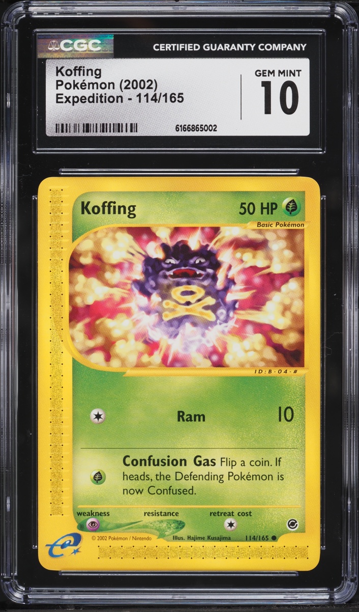 2002 Pokemon Expedition Koffing #114 CGC 10 GEM MINT