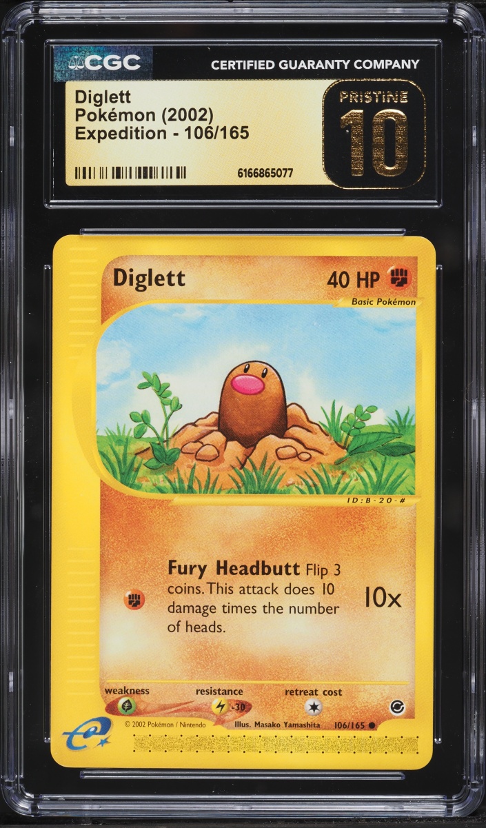 2002 Pokemon Expedition Diglett #106 CGC 10 PRISTINE