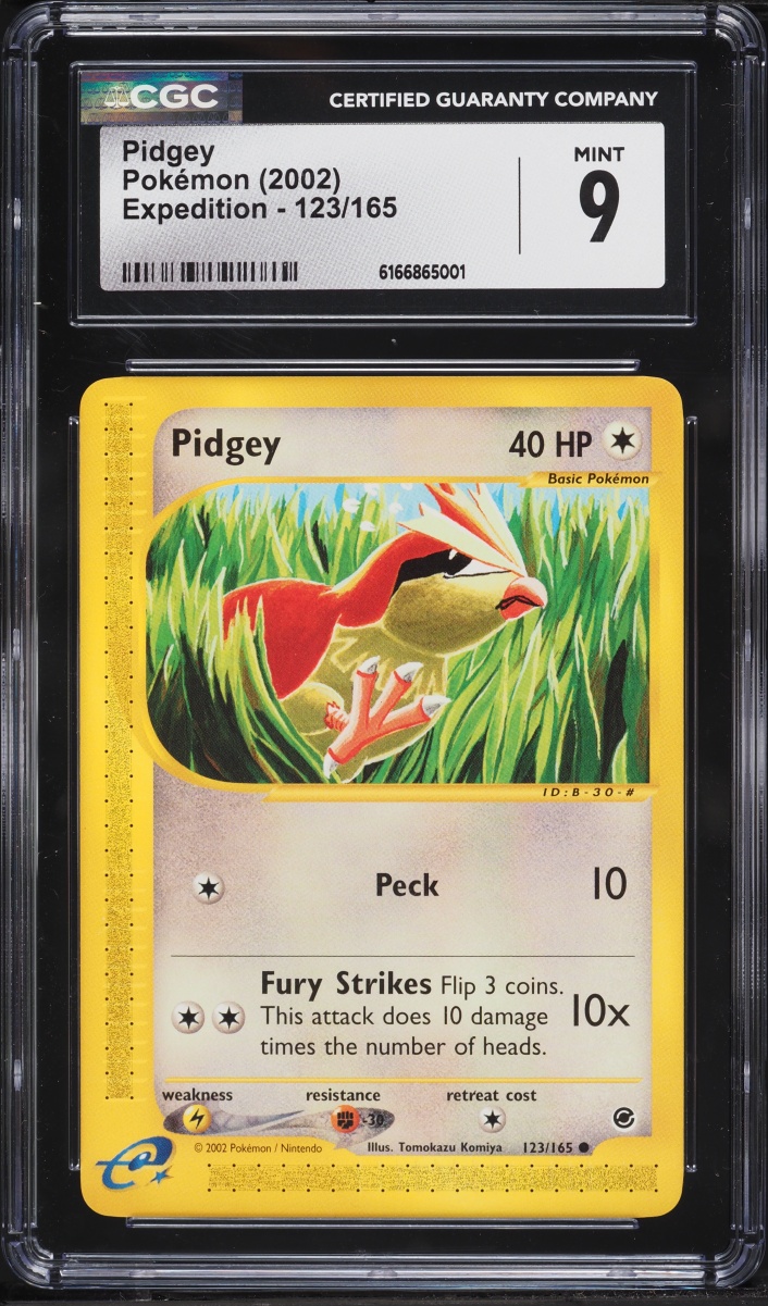 2002 Pokemon Expedition Pidgey #123 CGC 9 MINT