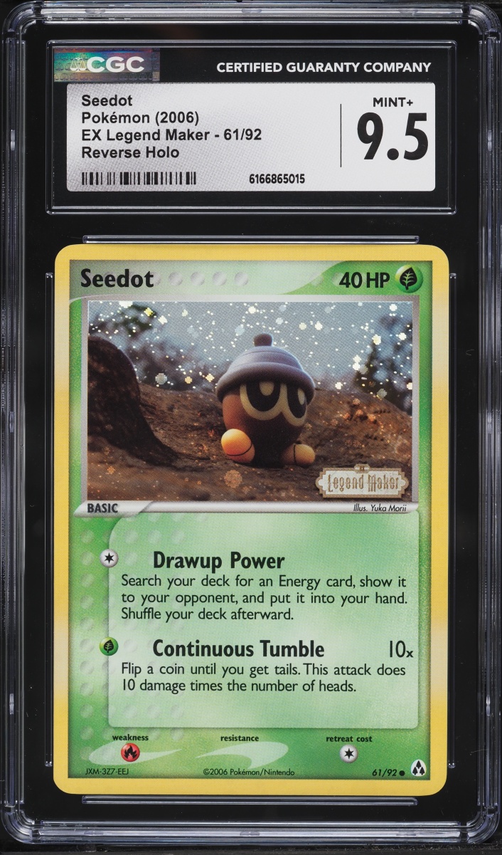 2006 Pokemon EX Legend Maker Reverse Holo Seedot #61 CGC 9.5 MINT+