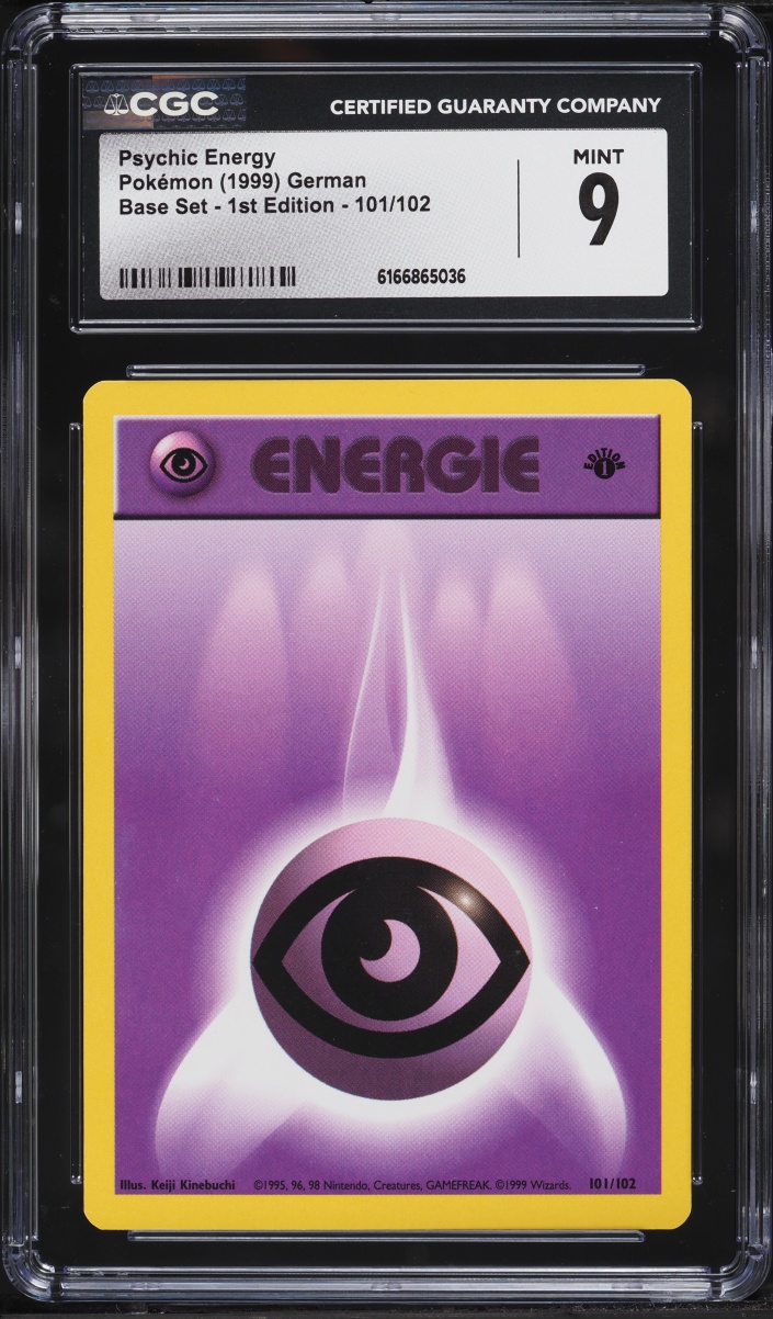1999 Pokemon German Base Set 1st Edition Psychic Energy #101 CGC 9 MINT