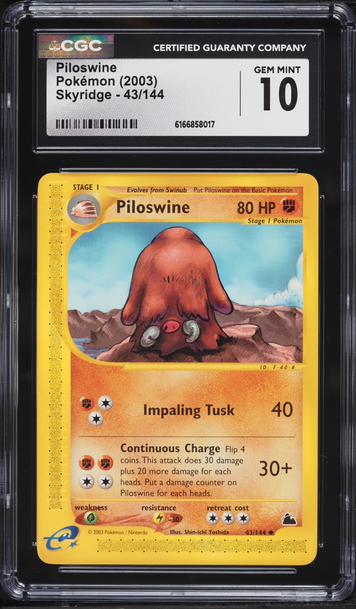 2003 Pokemon Skyridge Piloswine #43 CGC 10 GEM MINT