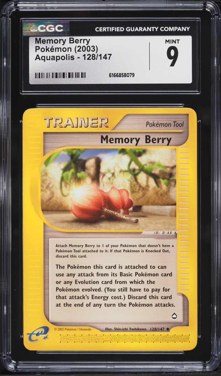 2003 Pokemon Aquapolis Memory Berry #128 CGC 9 MINT