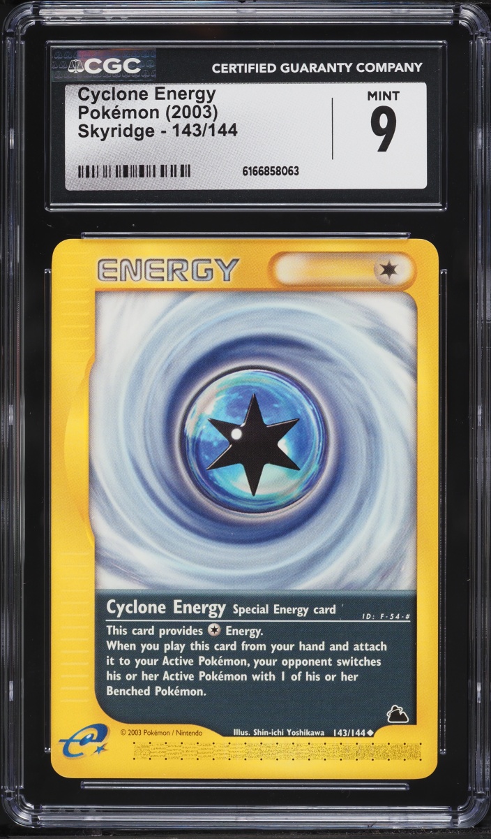 2003 Pokemon Skyridge Cyclone Energy #143 CGC 9 MINT