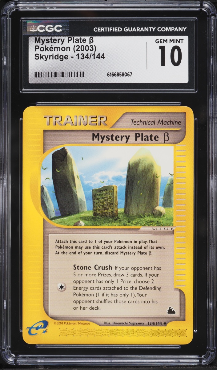 2003 Pokemon Skyridge Mystery Plate #134 CGC 10 GEM MINT