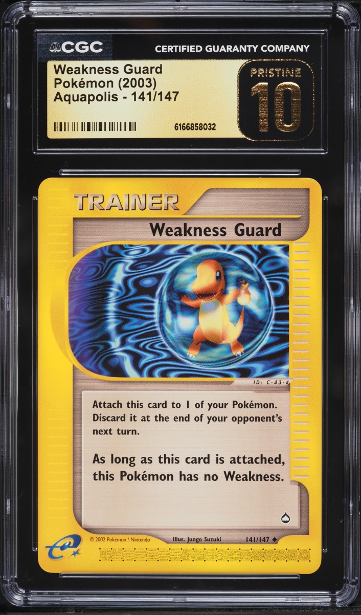 2003 Pokemon Aquapolis Weakness Guard #141 CGC 10 PRISTINE
