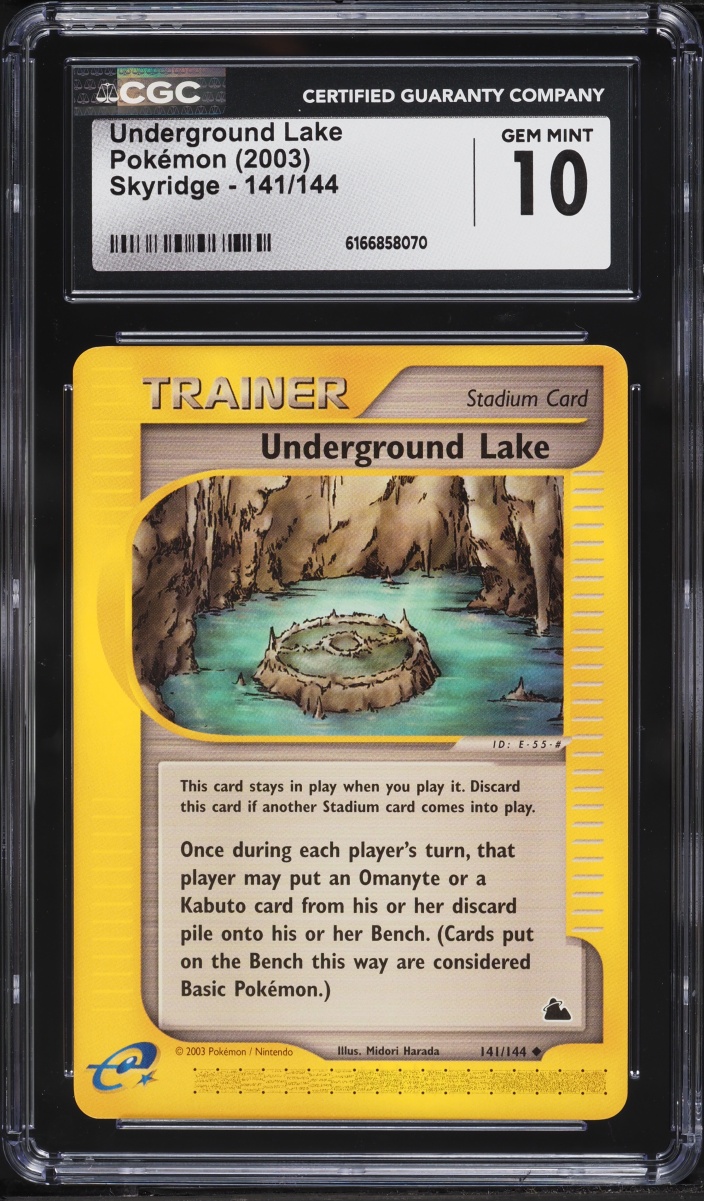 2003 Pokemon Skyridge Underground Lake #141 CGC 10 GEM MINT