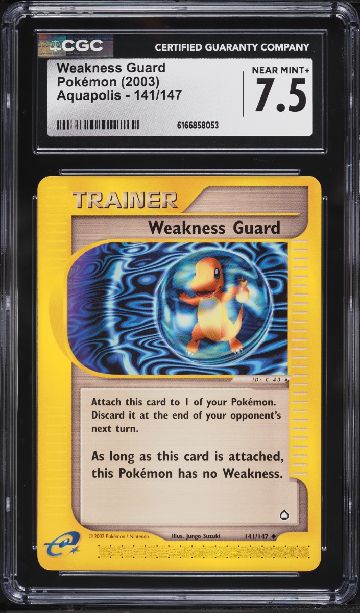 2003 Pokemon Aquapolis Weakness Guard #141 CGC 7.5 NRMT+