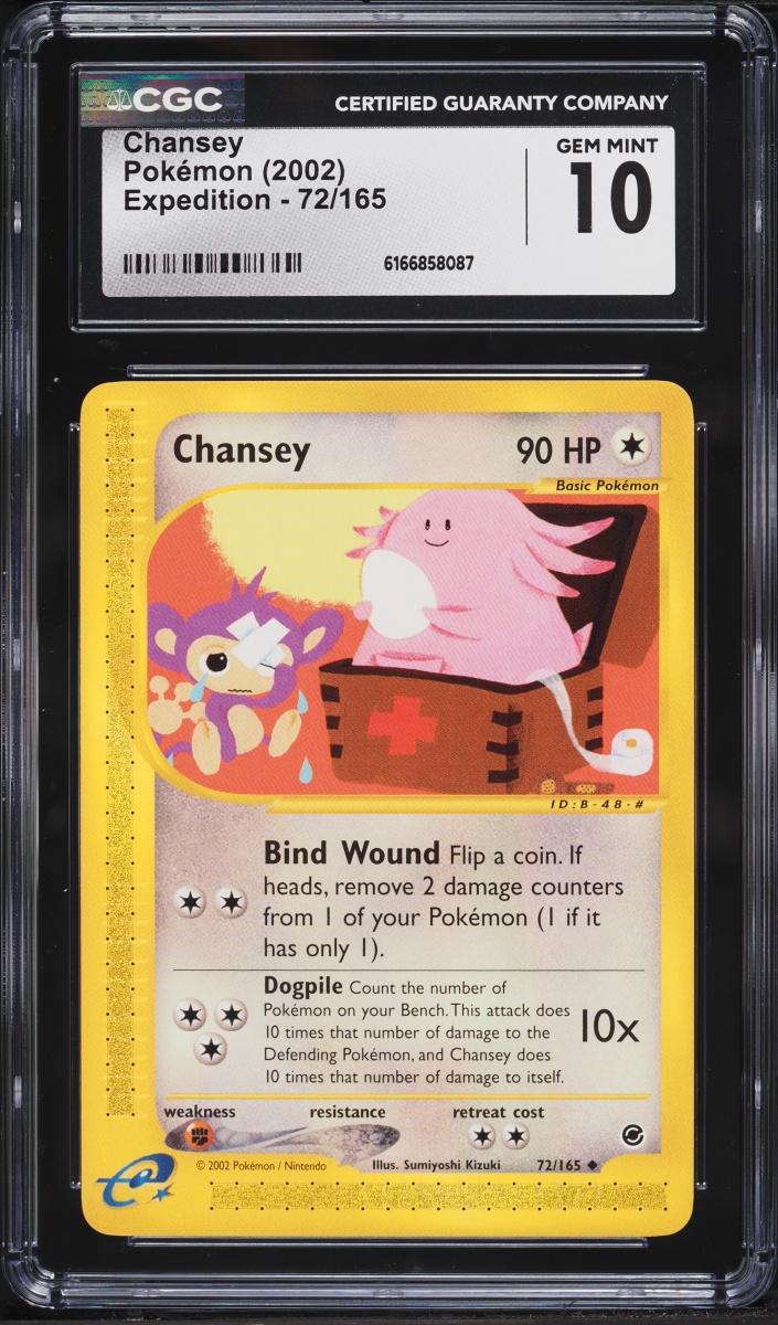 2002 Pokemon Expedition Base Set Chansey #72 CGC 10 GEM MINT