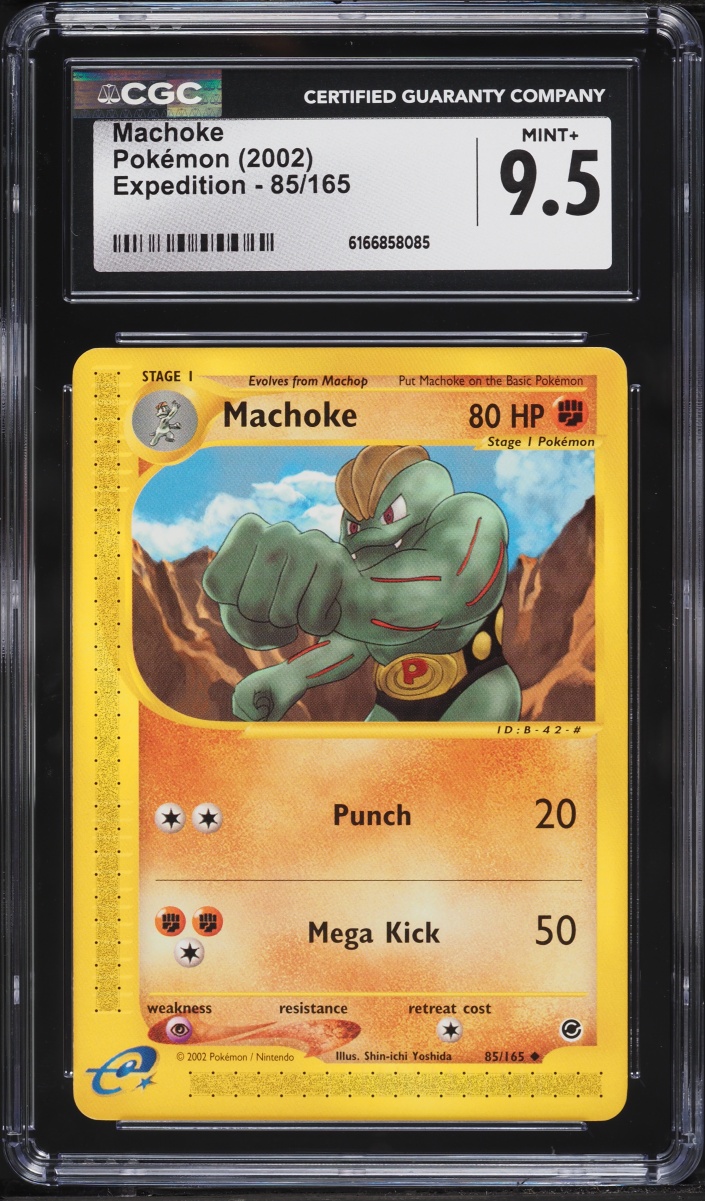 2002 Pokemon Expedition Base Set Machoke #85 CGC 9.5 MINT+