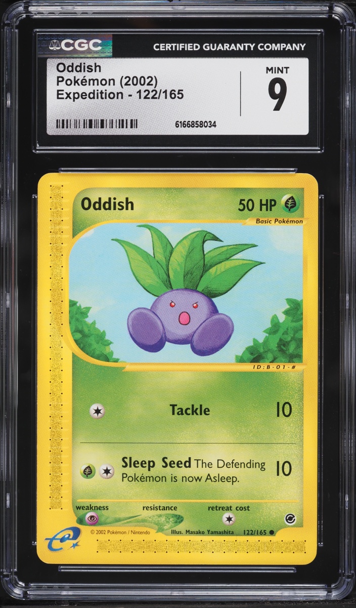 2002 Pokemon Expedition Oddish #122 CGC 9 MINT