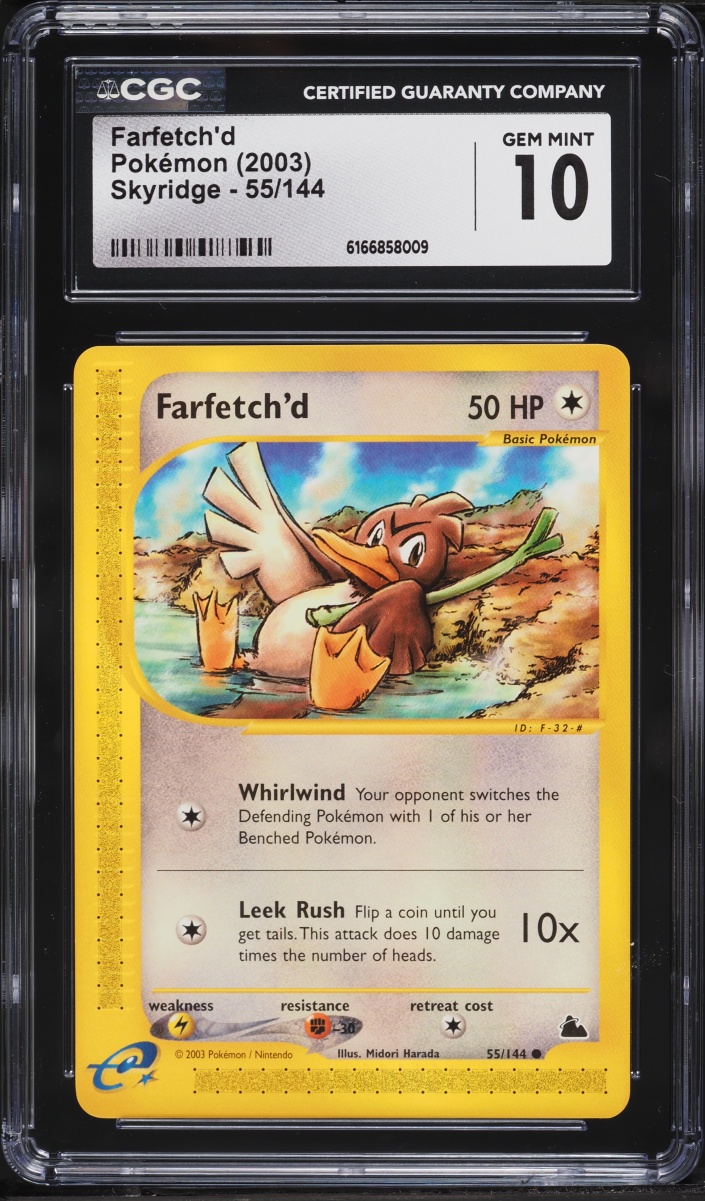 2003 Pokemon Skyridge Farfetch'd #55 CGC 10 GEM MINT