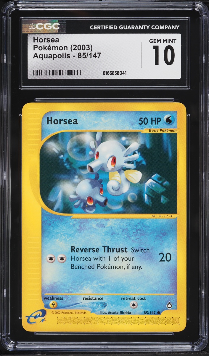 2003 Pokemon Aquapolis Horsea #85 CGC 10 GEM MINT