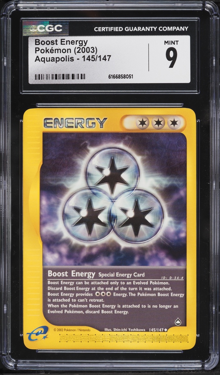 2003 Pokemon Aquapolis Boost Energy #145 CGC 9 MINT