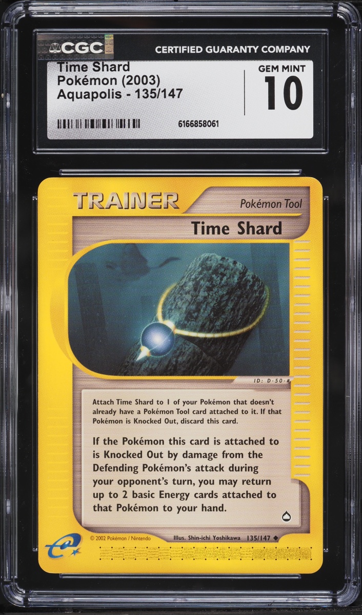 2003 Pokemon Aquapolis Time Shard #135 CGC 10 GEM MINT