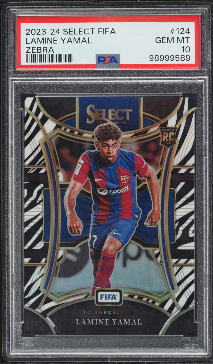 2023 Select Mezzanine FIFA Zebra Lamine Yamal ROOKIE /25 #124 PSA 10 GEM MINT