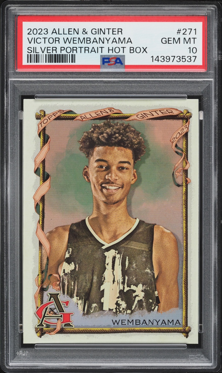 2023 Topps Allen & Ginter Silver Portrait Hot Box Victor Wembanyama ROOKIE #271 PSA 10 GEM MINT