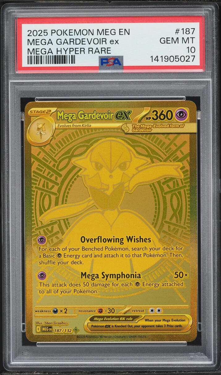 2025 Pokemon Mega Evolution MHR Mega Gardevoir ex #187 PSA 10 GEM MINT