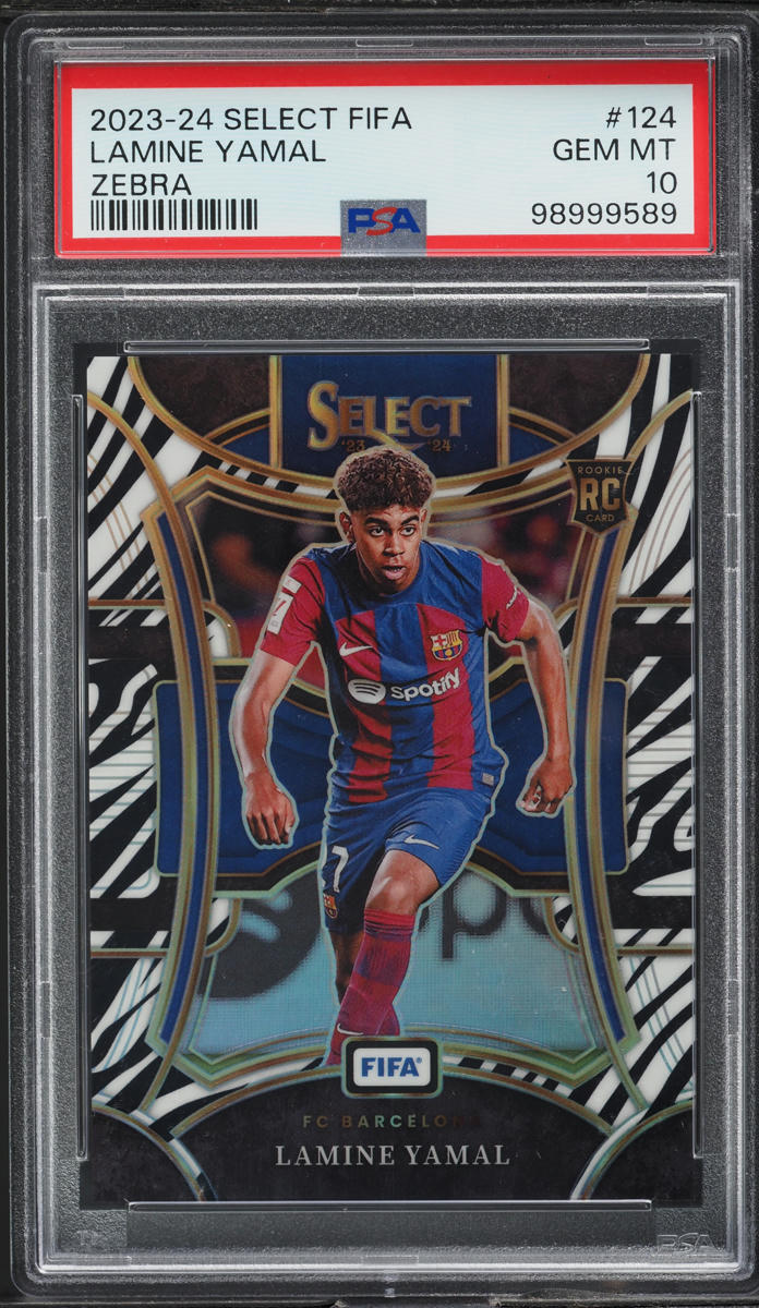 2023 Select FIFA Mezzanine Zebra Lamine Yamal ROOKIE /25 #124 PSA 10 ...