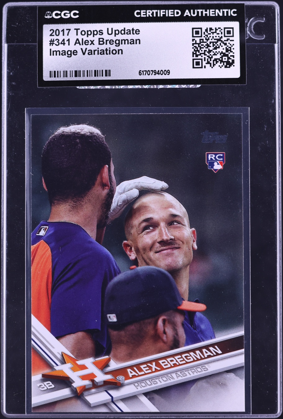 2017 Topps Update Variation Alex Bregman ROOKIE #341 CGC AUTH