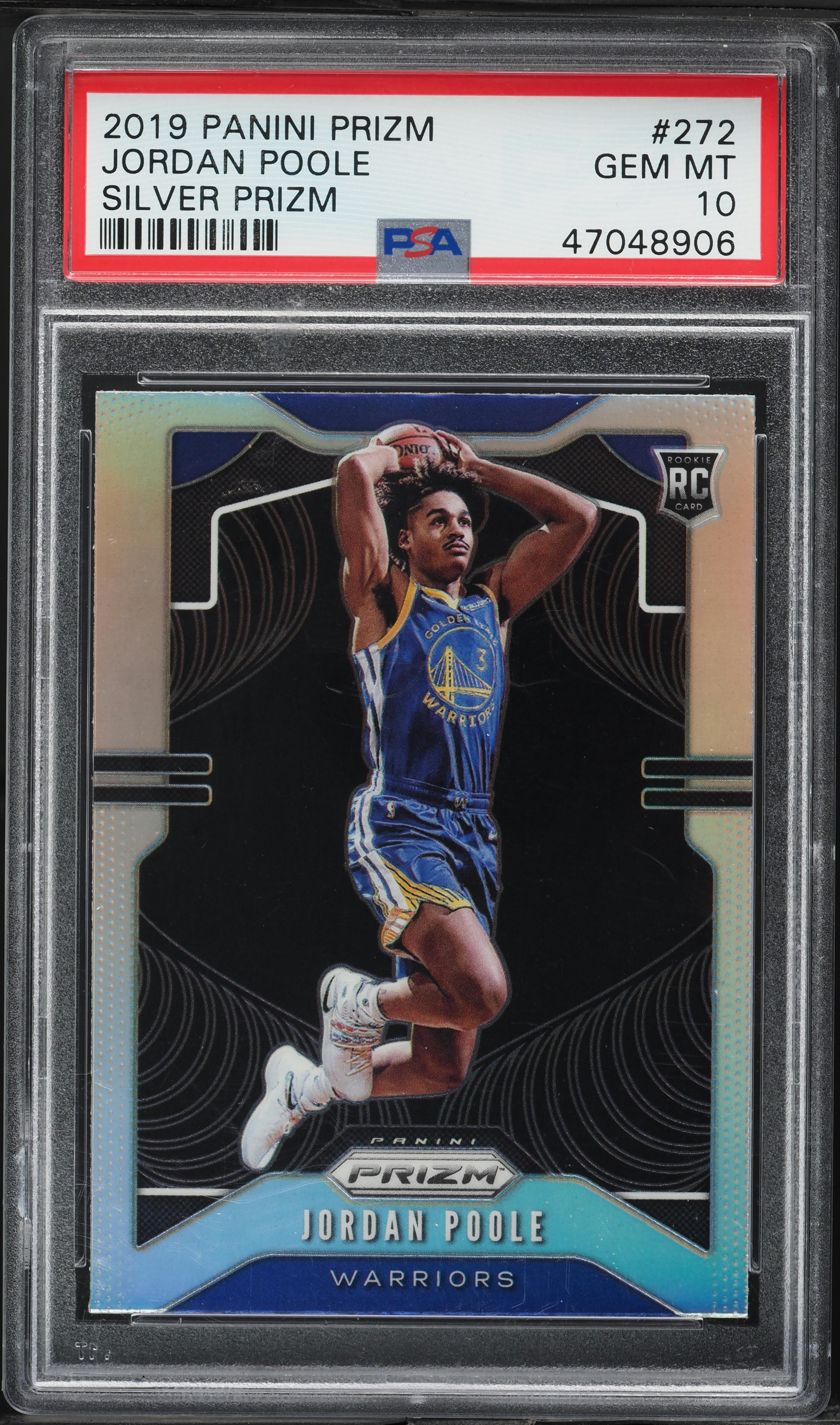 2019 Panini Prizm Silver Jordan Poole ROOKIE #272 PSA 10 GEM MINT