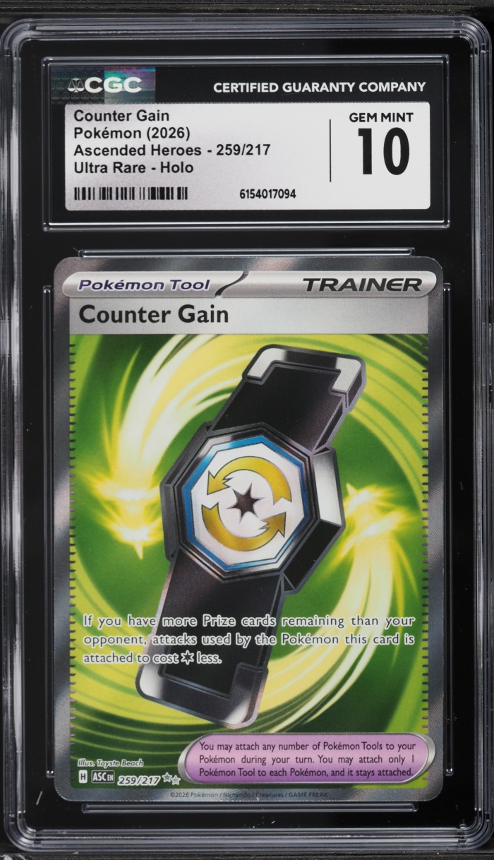 2026 Pokemon Mega Evolution Ascended Heroes Full Art Counter Gain #259 CGC 10 GEM MINT