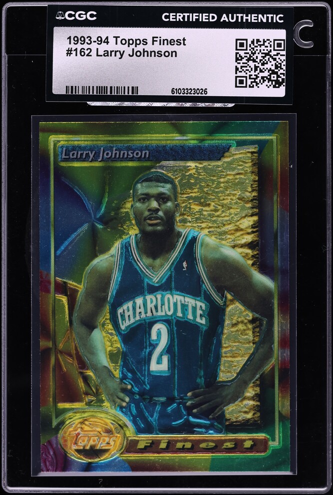 1993 Finest Basketball Larry Johnson #162 CGC AUTH