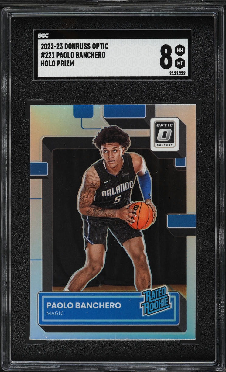 2022 Donruss Optic Holo Prizm Paolo Banchero ROOKIE #221 SGC 8 NM-MT