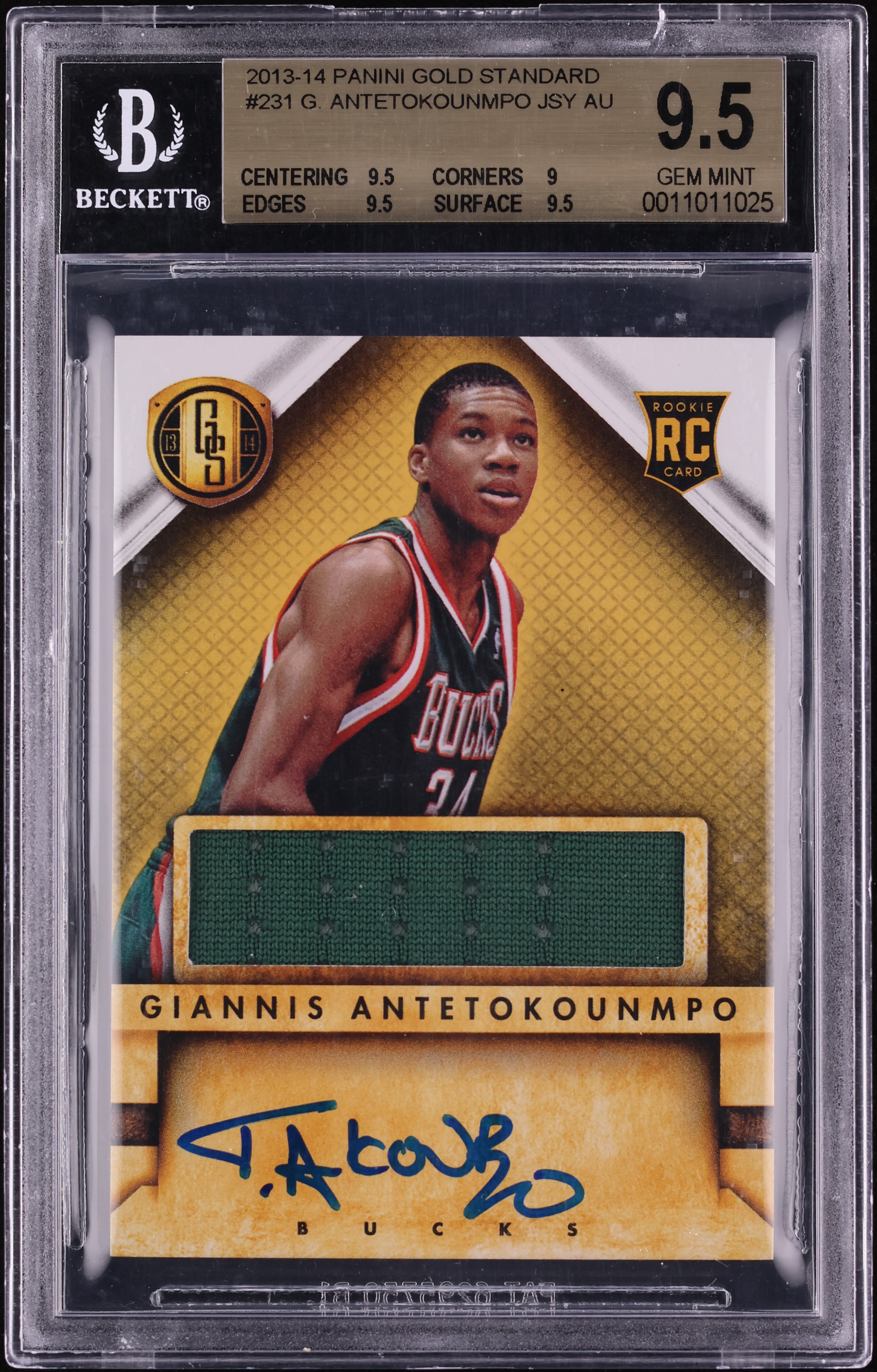 2013 Panini Gold Standard Giannis Antetokounmpo ROOKIE PATCH