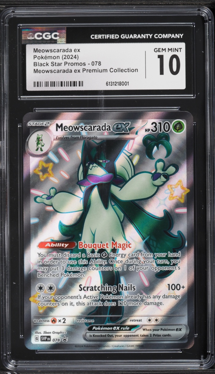 2024 Pokemon SV Black Star Promo Premium Collection Meowscarada ex #78 CGC 10 GEM MINT