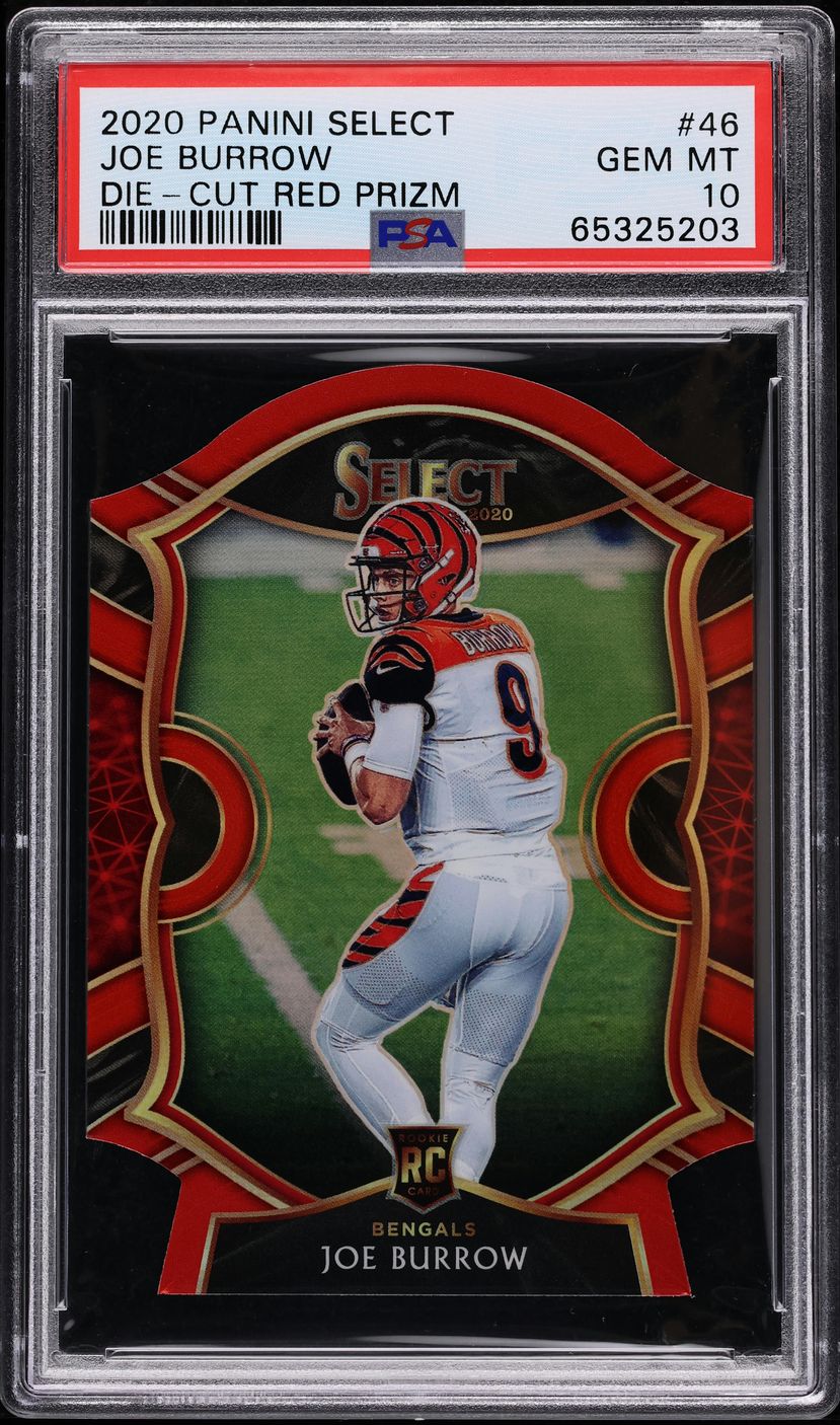 2020 Select Concourse Red Prizm Die-Cut Joe Burrow ROOKIE #46 PSA 10 GEM MINT