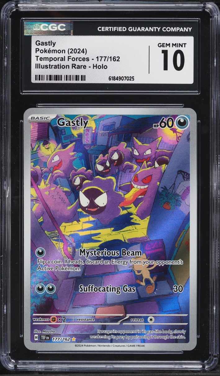 2024 Pokemon Scarlet & Violet Temporal Forces IR Gastly #177 CGC 10 GEM MINT