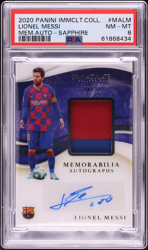 2007 Mundicromo Estadio Lionel Messi #33 PSA 8 NM-MT on Fanatics