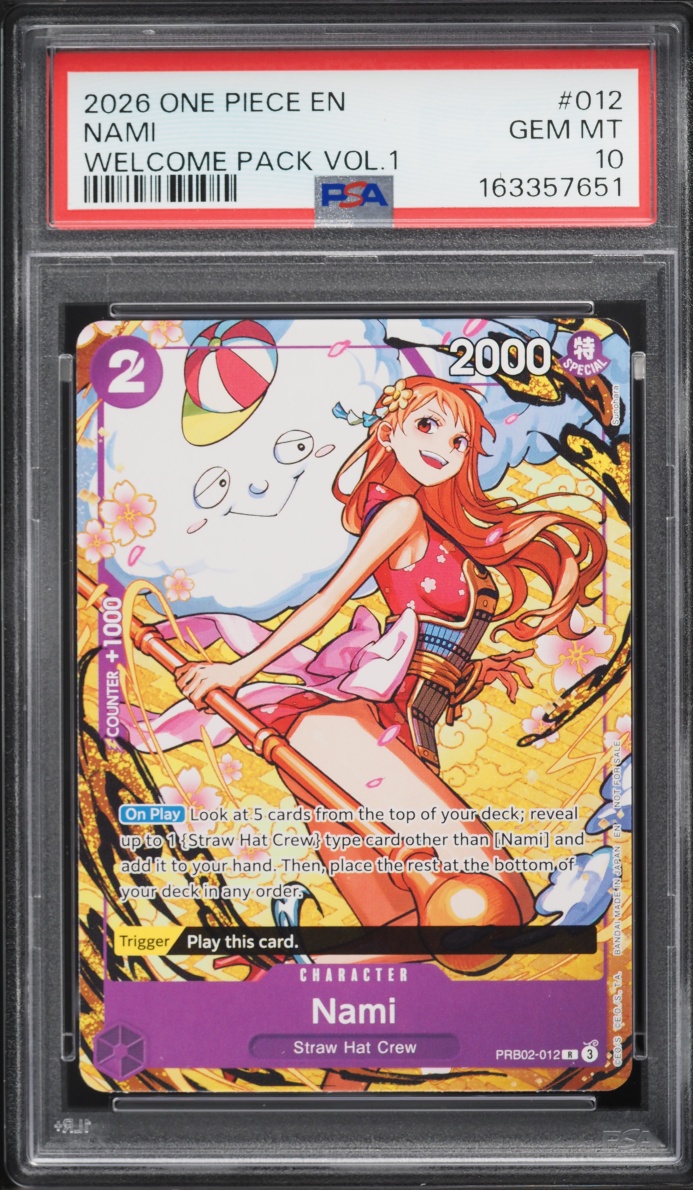 2026 One Piece Welcome Pack Vol.1 Nami #PRB02-012 PSA 10 GEM MINT