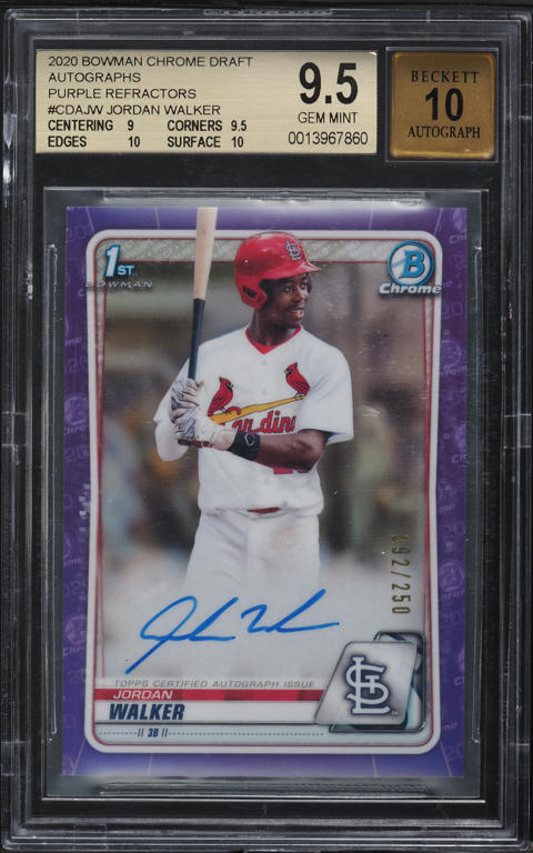 2021 Bowman Sterling Prospect Refractor Jordan Walker ROOKIE AUTO