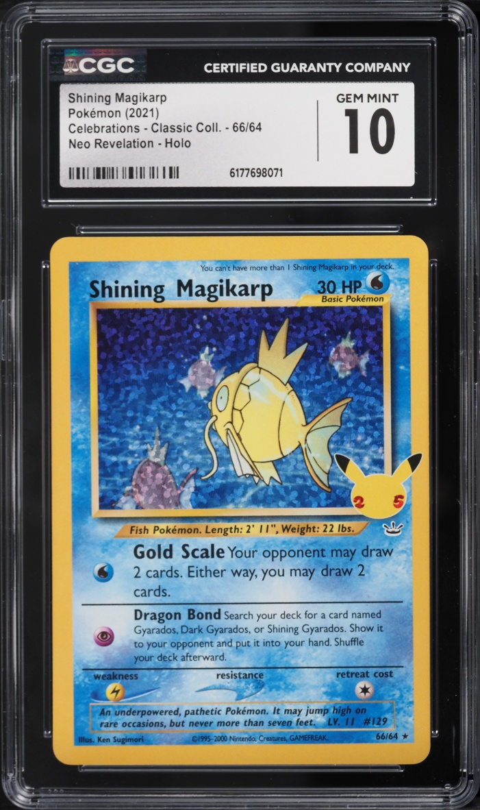 2021 Pokemon SWSH Celebrations Classic Collection Holo Shining Magikarp #66 CGC 10 GEM MINT