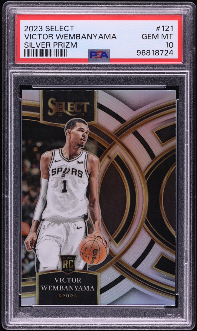 2023 Select Premier Silver Prizm Victor Wembanyama ROOKIE #121 PSA 10 GEM MINT