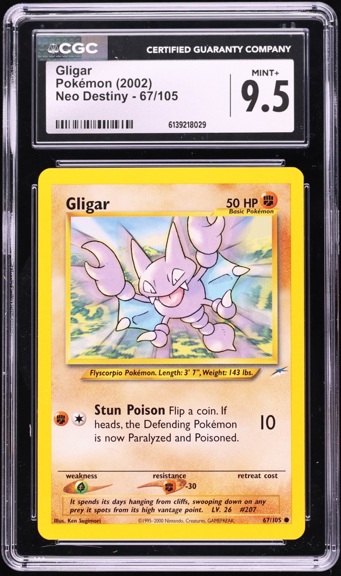 2002 Pokemon Neo Destiny Gligar #67 CGC 9.5 MINT+