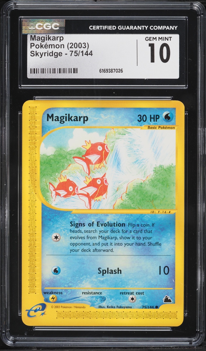 2003 Pokemon Skyridge Magikarp #75 CGC 10 GEM MINT